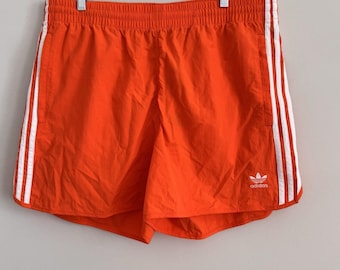 Spodenki sportowe Adidas Originals XL Sprinter dla mężczyzn, pomarańczowo-białe, z 3 paskami, retro, NWT