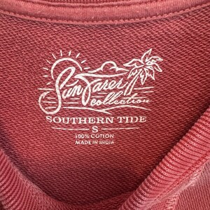 Southern Tide Sunfare Collection Sweatshirt Mens Small Red Crewneck Pullover image 5
