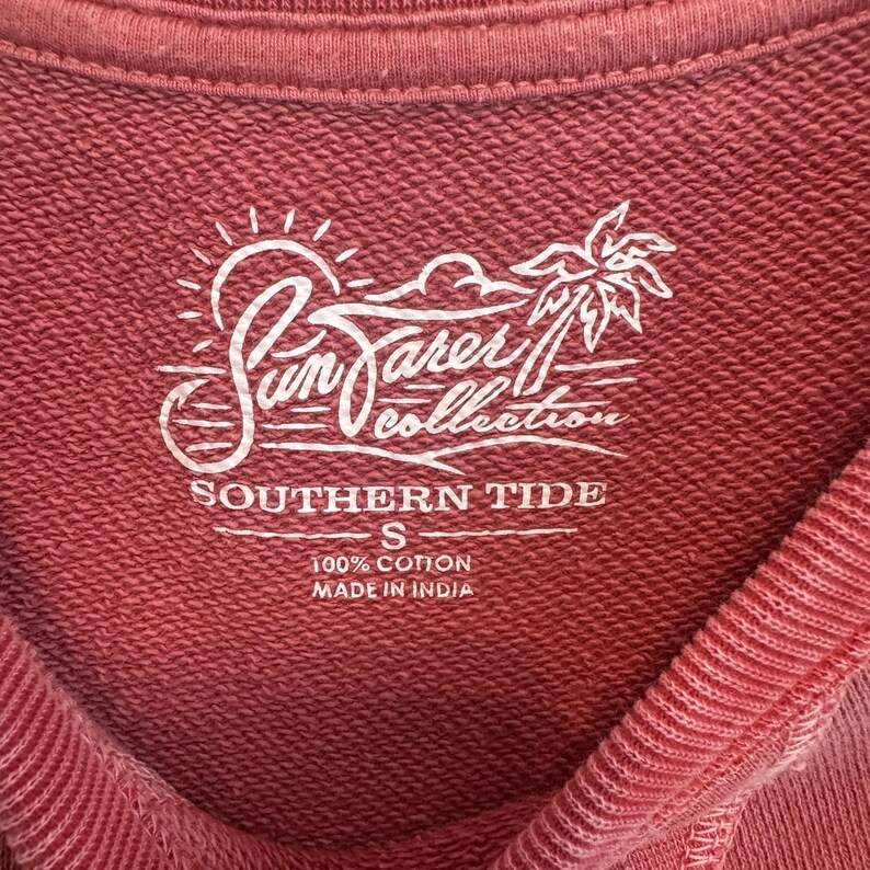 Southern Tide Sunfare Collection Sweatshirt Mens Small Red Crewneck Pullover image 5