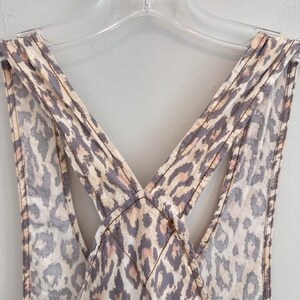Urban Outfitters Leopard Print Overalls XS Canvas Carpenter Jumpsuit Y2K Street image 11