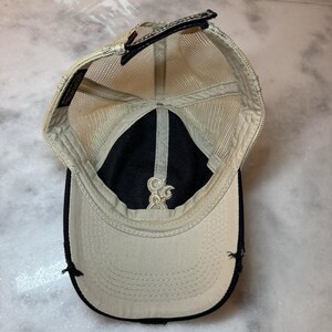 Browning Buckmark Mesh Trucker Hat Cap Black Tan Distressed Hunting OSFM image 4