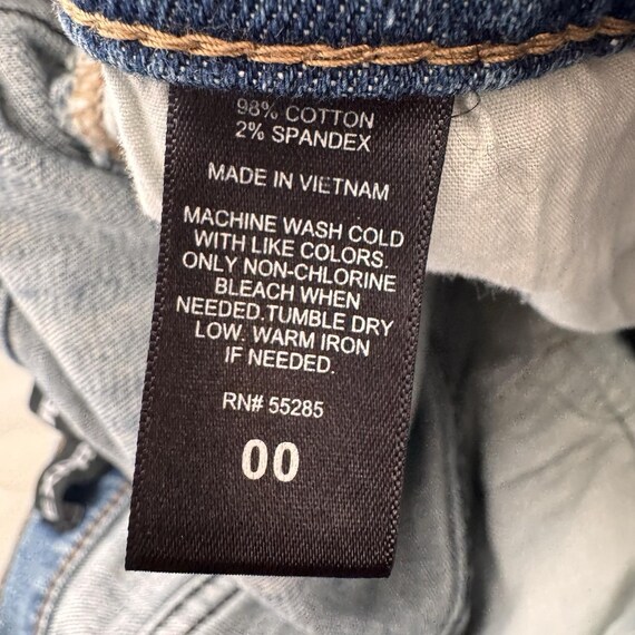 Express Jeans Patch Button Front Denim Skirt 00 Y… - image 11