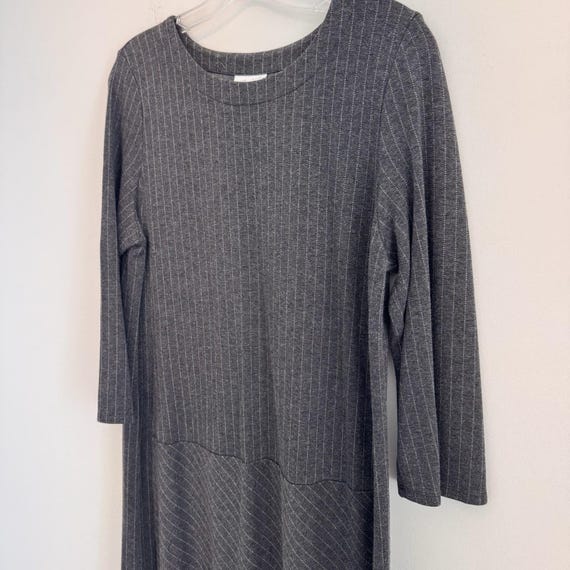 ponte knit dress 3 4 sleeve J Jill Medium Gray 3/4 Stretch Office Career POCKETS YELLOW BRIDESMAID