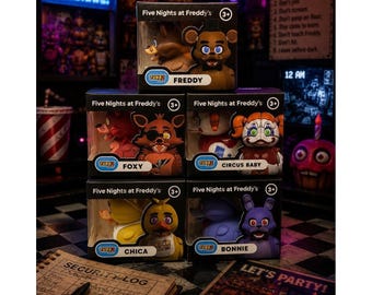 Five Nights at Freddy's TUBBZ Mini Figure Lot Freddy Foxy Bonnie Chica Baby
