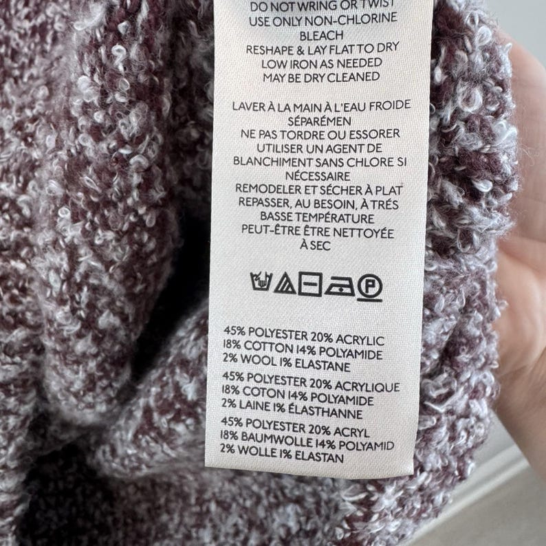 Vestido suéter Free People nuevo con etiquetas, talla pequeña, bouclé, con cordones, túnica, estilo boho, cómodo, morado, para mujer. imagen 7