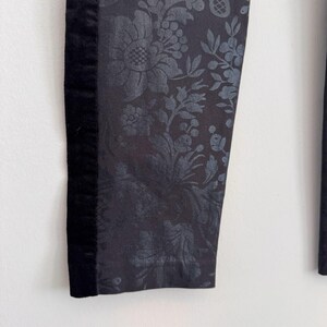 Anthropologie Essential Skinny Pants Womens 4 Black Floral Jacquard Tuxedo image 5