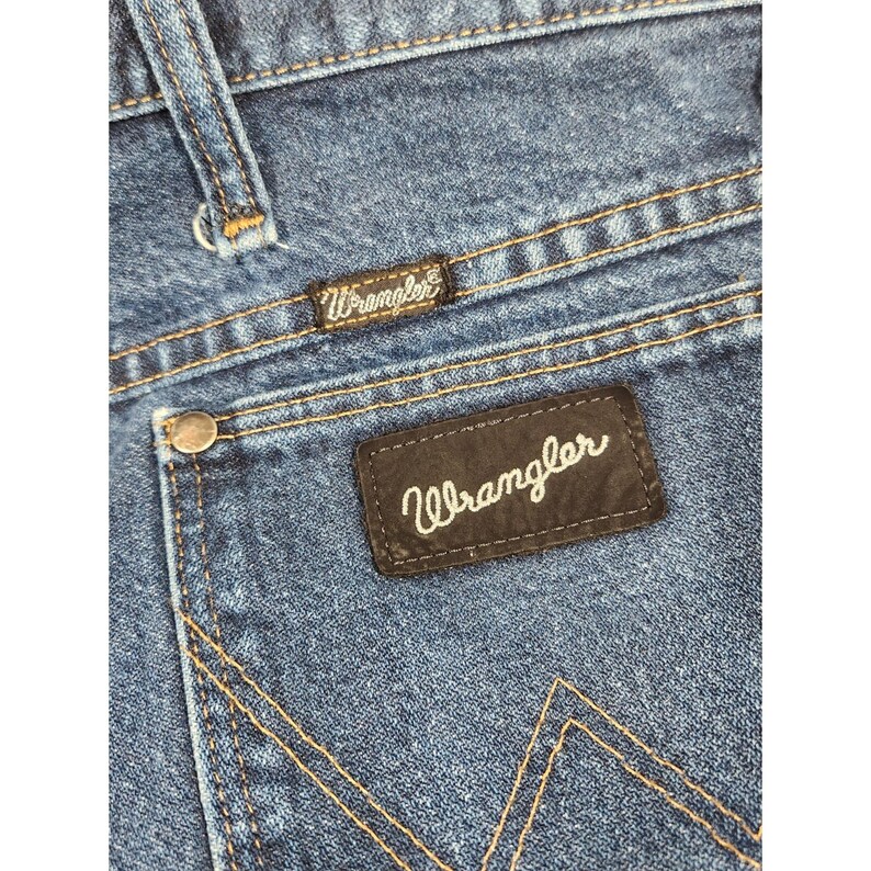 Wrangler 933SEDD Mens Regular Fit Straight Leg Jeans Medium Wash Blue 38x30 image 3