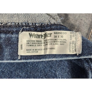 Wrangler 933SEDD Mens Regular Fit Straight Leg Jeans Medium Wash Blue 38x30 image 5