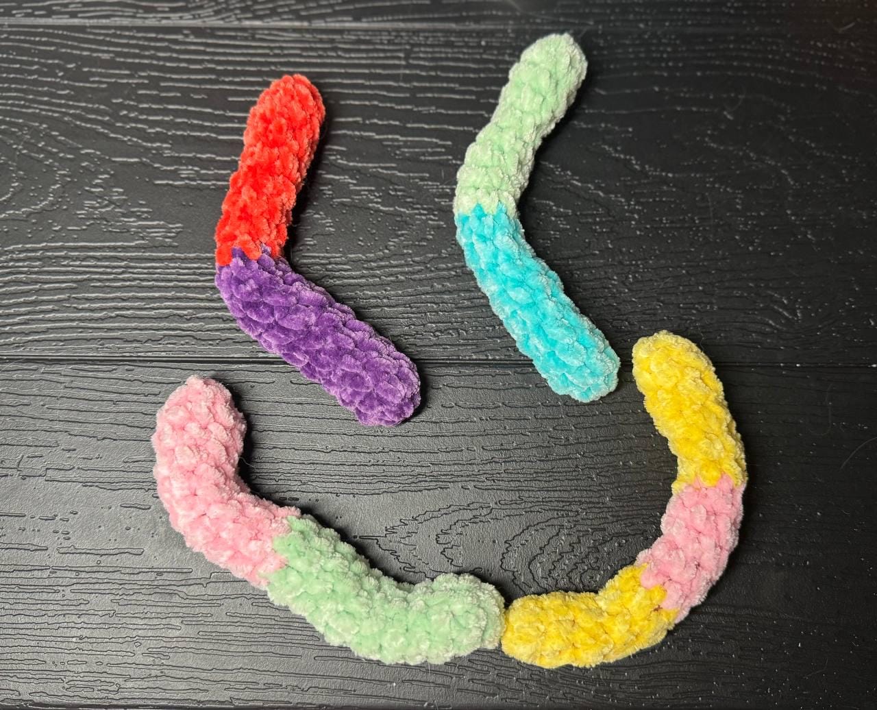 40 Crochet Snails, Slugs, Caterpillars, and Worms Patterns Worth Noticing 24 Crocheted Gummy Worm Fidget Toy