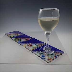 Confetti Blue 2Tone Coasters (set of 4)