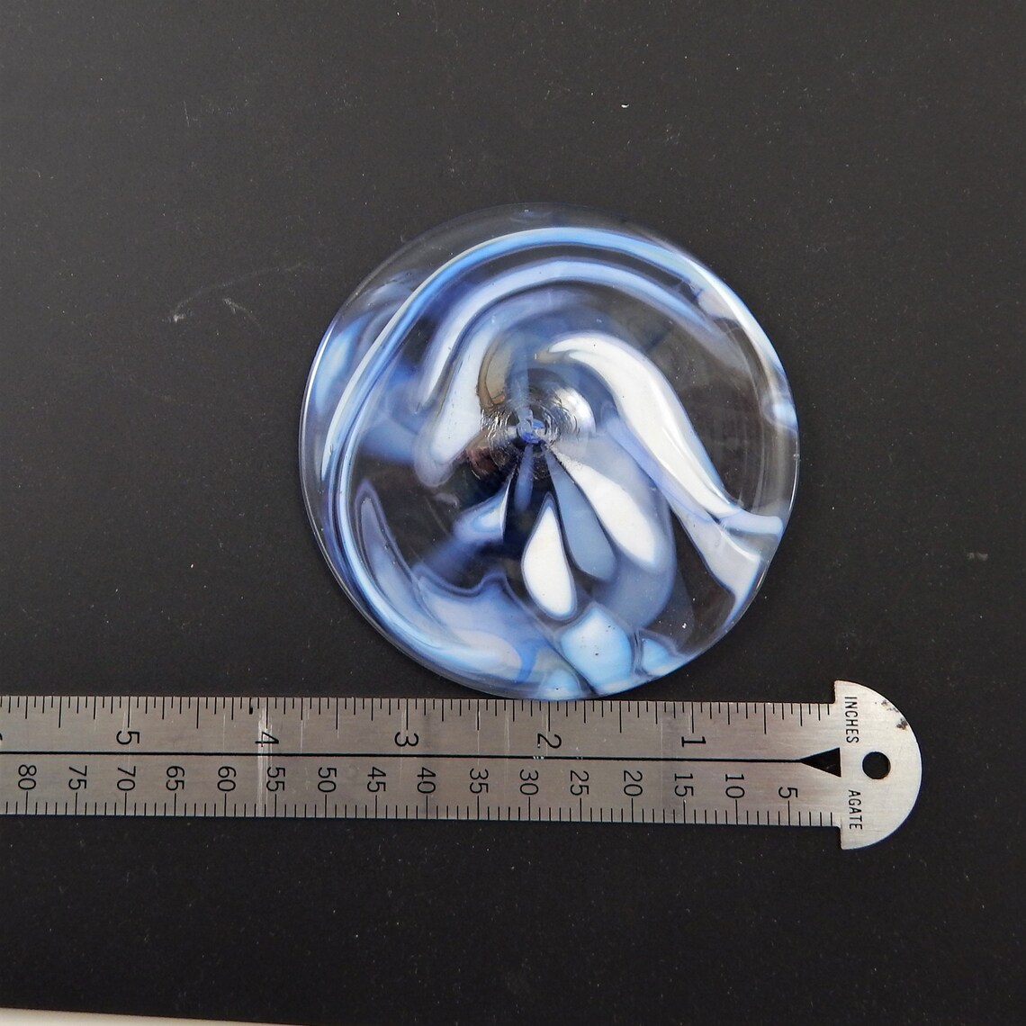 Hand Blown Rondel from Studio Recycled Glass Etsy