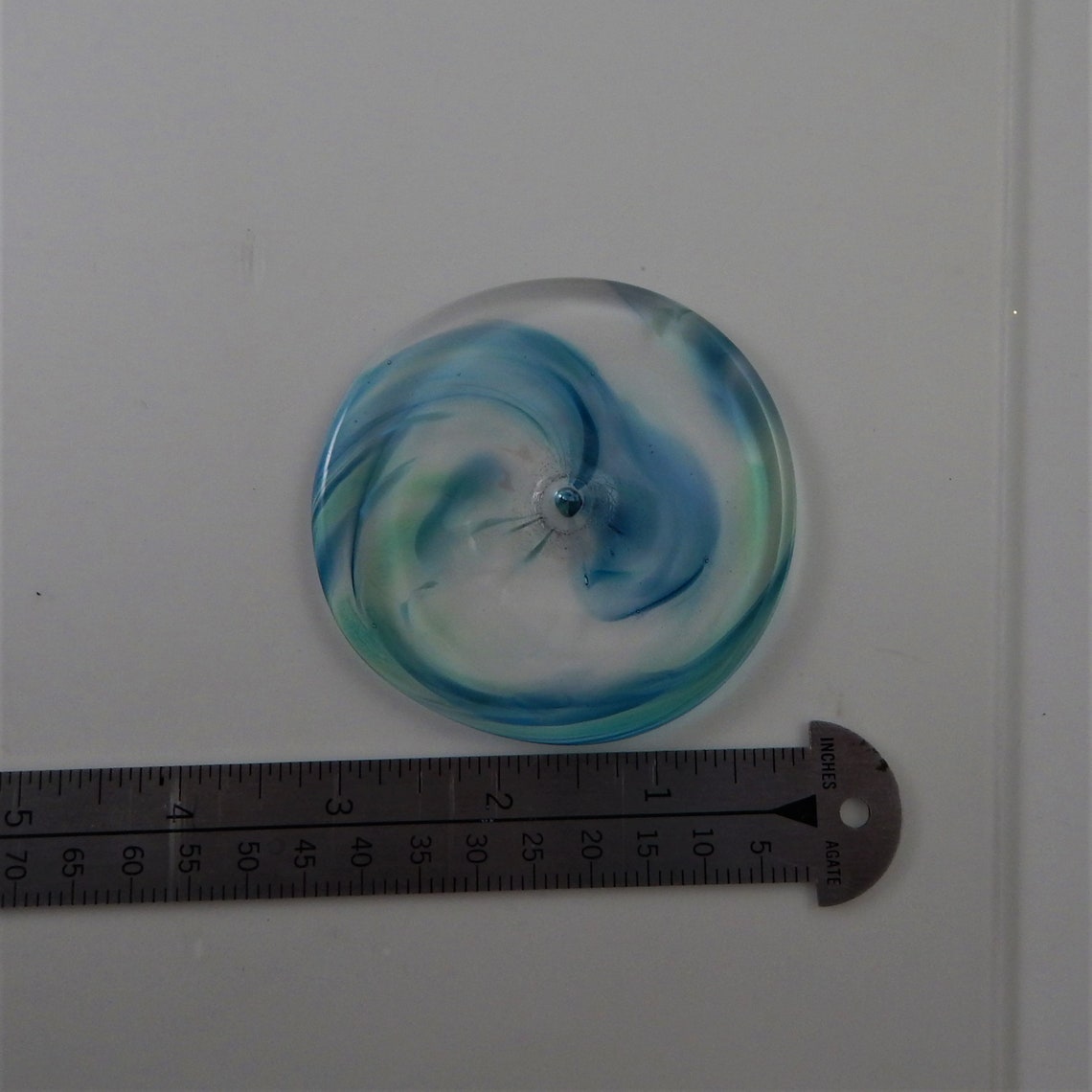 Hand Blown Rondel from Studio Recycled Glass Etsy