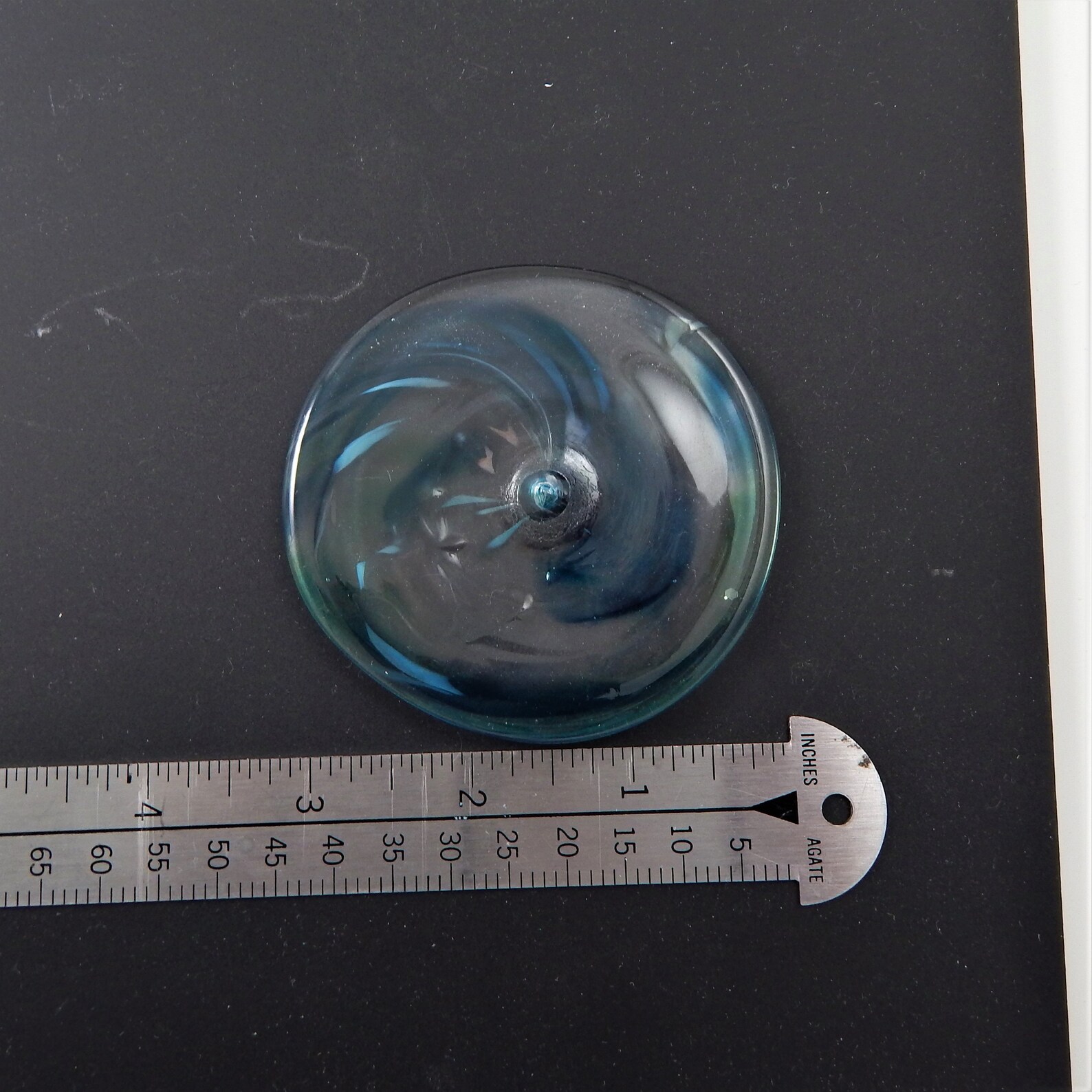 Hand Blown Rondel from Studio Recycled Glass Etsy