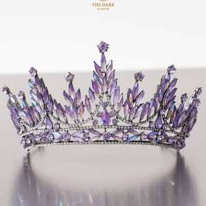 Purple Crystal Marquise Crown | Iridescent Cosplay Tiara