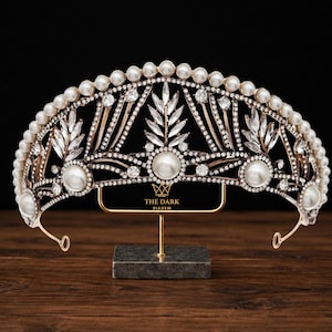 Wedding Crown Pearl Vintage - Etsy display picture 3