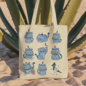 Kpop Dämonenjäger Tragetasche - Niedlicher Derpy Tiger Print, verstellbare Schultertasche, Anime-inspirierte tägliche Tragetasche, Geschenk für Kpop & Anime-Liebhaber