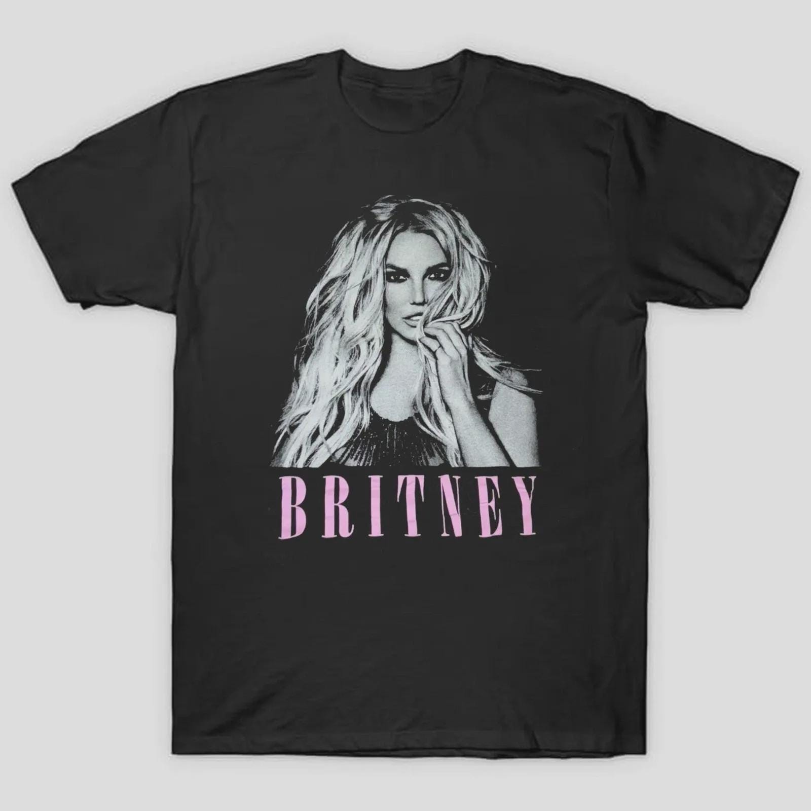 T-shirt Fan Britney Coton Noir T-shirt Britney Spears 