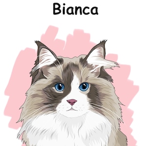 Custom Cartoon pet Portraits | Personalized Digital Pet Art  | Dog  portrait  and Cat  portrait  |  pet illustration