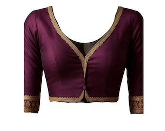 Customizable Indian Saree Blouse - Front Open Style | Women’s Sari Blouse
