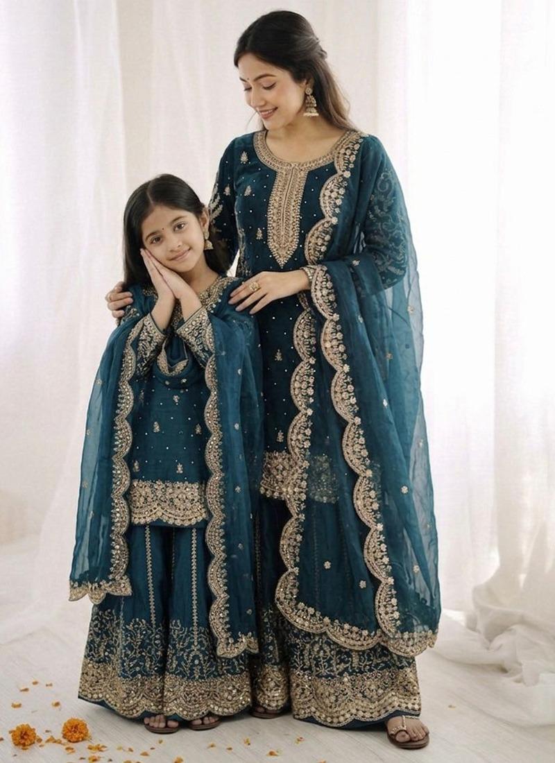 tiered dresses Blue Metallic Tiered Midi Dress  self-portrait-US