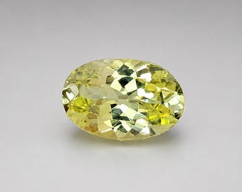 Seltener, natürlicher, unbehandelter grüner Tansanit, 9 x 6 mm, ovaler, facettierter, loser Edelstein #GLF751