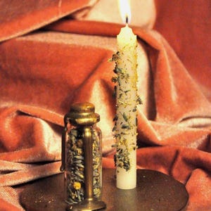 Sanctuary Flame Ritual Candle | Peace & Protection Spell Kit | EMZI Ritual Apothecary