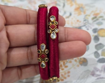 Pulseras de hilo de seda hechas a mano