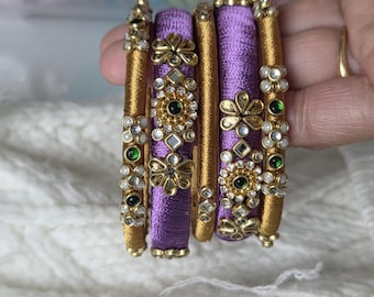 Handmade silk thread bangles