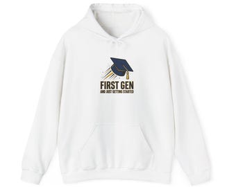 First Gen Graduation Hoodie | Class of 2026, Grad Cap Commencement Sweatshirt