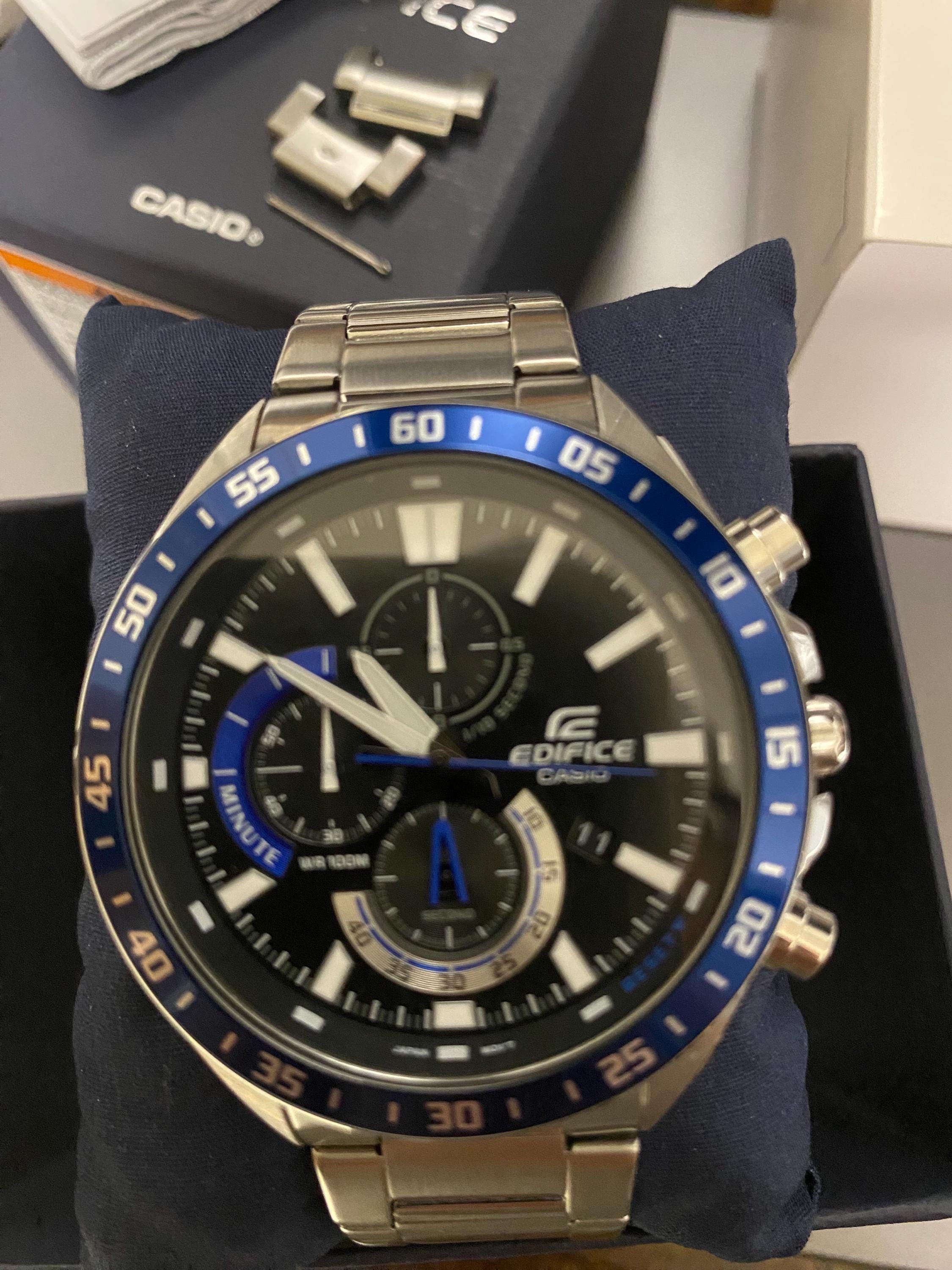 Casio SL-PEDH1-8 EDIFICE Chronograph Office Blue Full Set - Etsy