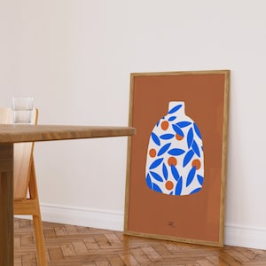 the orange vase art print image 1