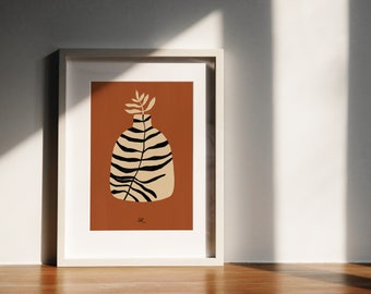 Grow - Fern vase Poster