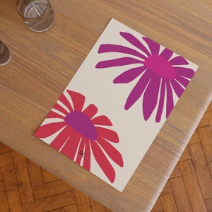 Colorful art print Two daisies image 3