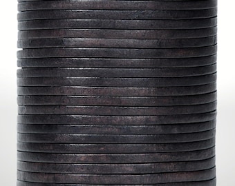 Flat Genuine Leather Cord String Full Grain Cord Lace Cowhide Strips for Jewelry Making DIY Craft Projects Belts Keychains Pack of 3