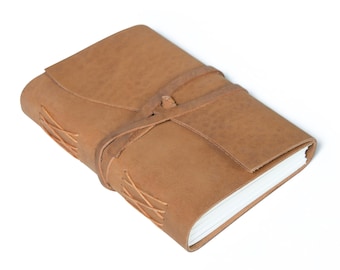 Genuine Leather Journal Notebook 5x7, 240 Page Travel Diary, Vintage Hardcover Writing Notebook