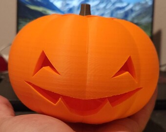 Medium Light-Up Pumpkin | Halloween Decor | Spooky LED Pumpkin | Fall Home Decoration | Haunted House Accessory