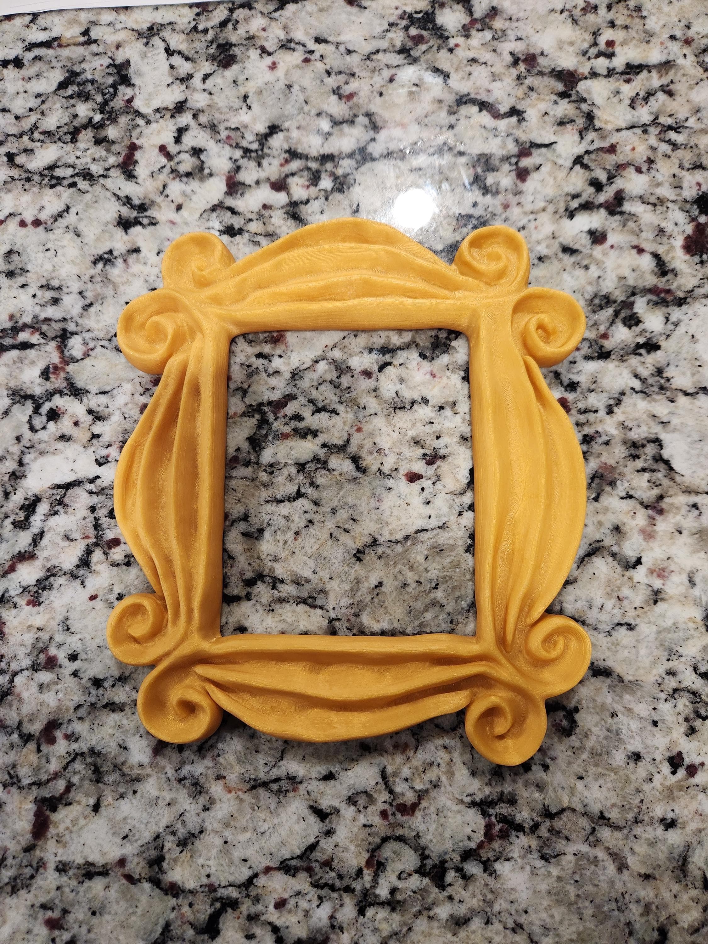 3D Printed Yellow Peephole Frame: Friends Inspired Door Decor