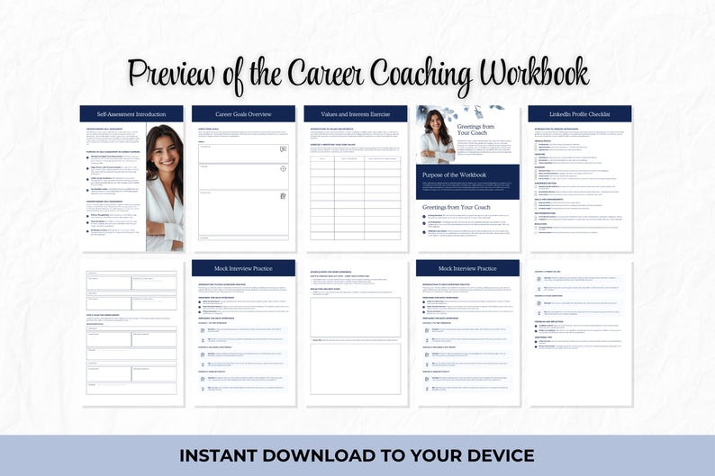 Career Coaching Workbook: Job Search, Interview Prep, Resume Template ...