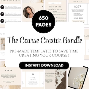 Course Template, Course Creator, Course Canva Template, Course Creator Template, Course Workbook, Course Slide Deck, Course Creation Canva