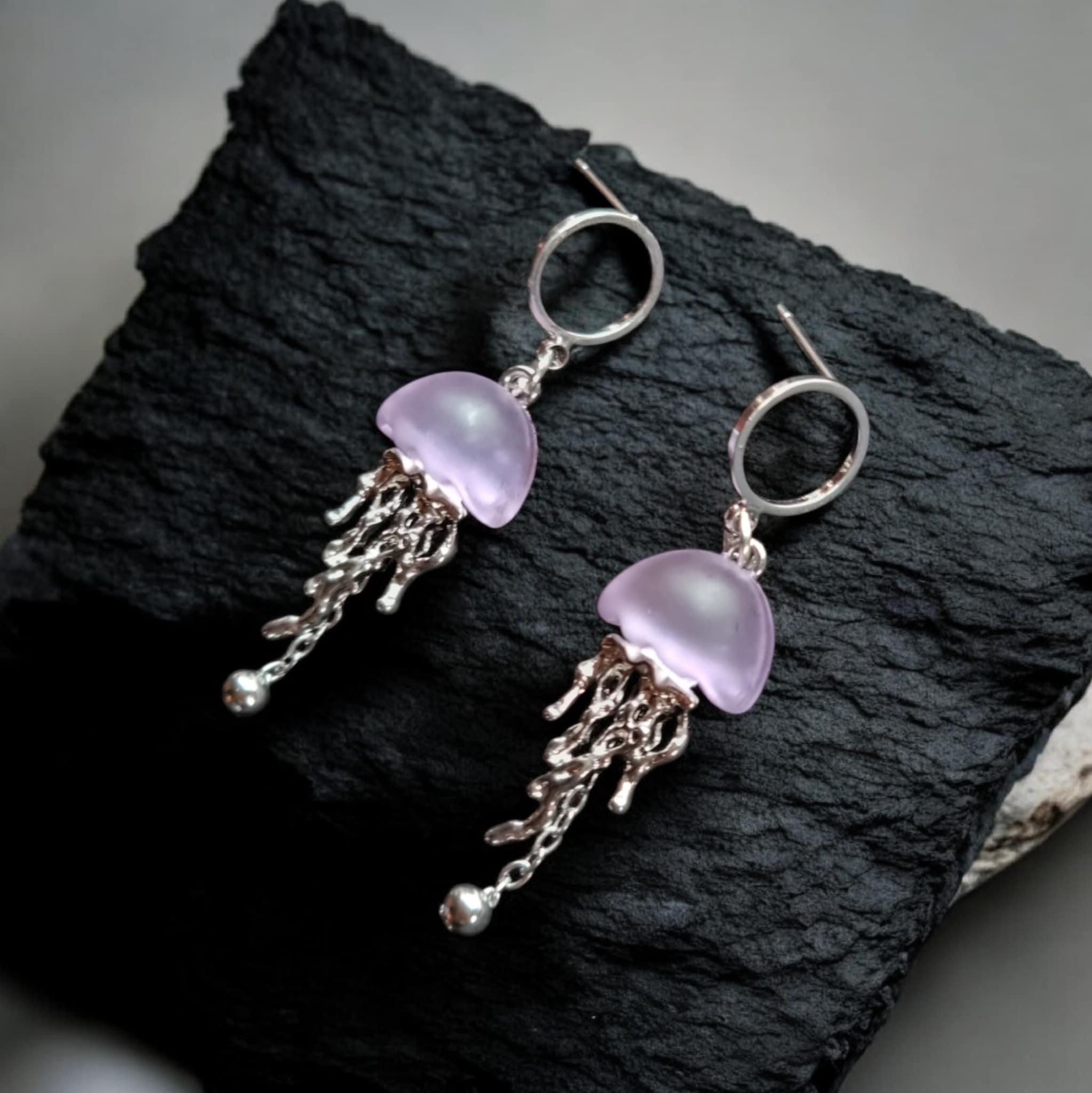 Orecchini pendenti a forma di medusa in argento sterling - Italia