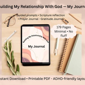 Guided Christian Journal: Prayer, Scripture, Gratitude (Digital Download, PDF)