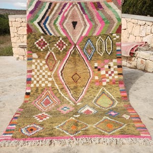 CUSTOM MULTICOLORED RUG,colorful red rug,red moroccan rug,handcrafted bohemian rug,home decor rug,inimalist for living room,geometric unique