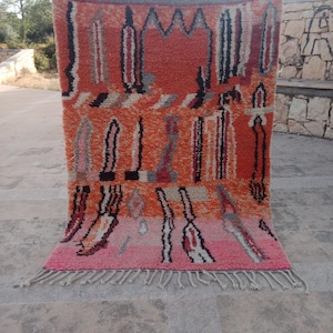 Handmade Patchwork Boujaad Rug, Winter Rugs, Moroccan Handmade Rug, Berber Tribal Carpet, Bohemian Colorful Rug, Unique Comfortable Rugs.