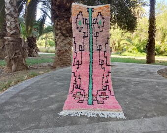 Custom Moroccan Runner Rug: Handwoven Wool Berber Stair Rug