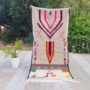 CUSTOM MULTICOLORED RUG,colorful rug,red moroccan rug,handcrafted bohemian rug,home decor rug,inimalist for living room,geometric unique