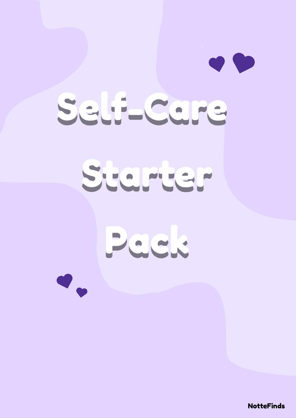 Purple Self-care Planner Bundle Printable PDF | Daily Planner, Mood ...
