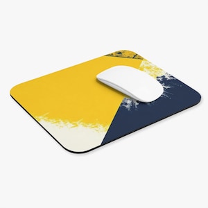 Vibrant Yellow Mouse Pad - Bright Yellow Design, Office Decor, Gamer Gift, Home Office Accessory, Desk Accessories