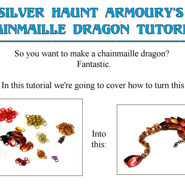 Silver Haunt Armoury's Chainmaille Dragon Tutorial PDF - by Brittany Ward/Seren Fey