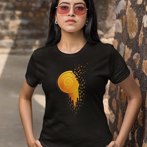Crypto Gold Coin T-Shirt, Binary Code Tee, Futuristic Cryptocurrency Shirt, Digital Gold Rush Gift for Crypto Investor