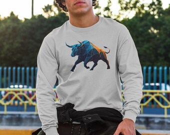 Polygonal Bull Long Sleeve Bullish Crypto